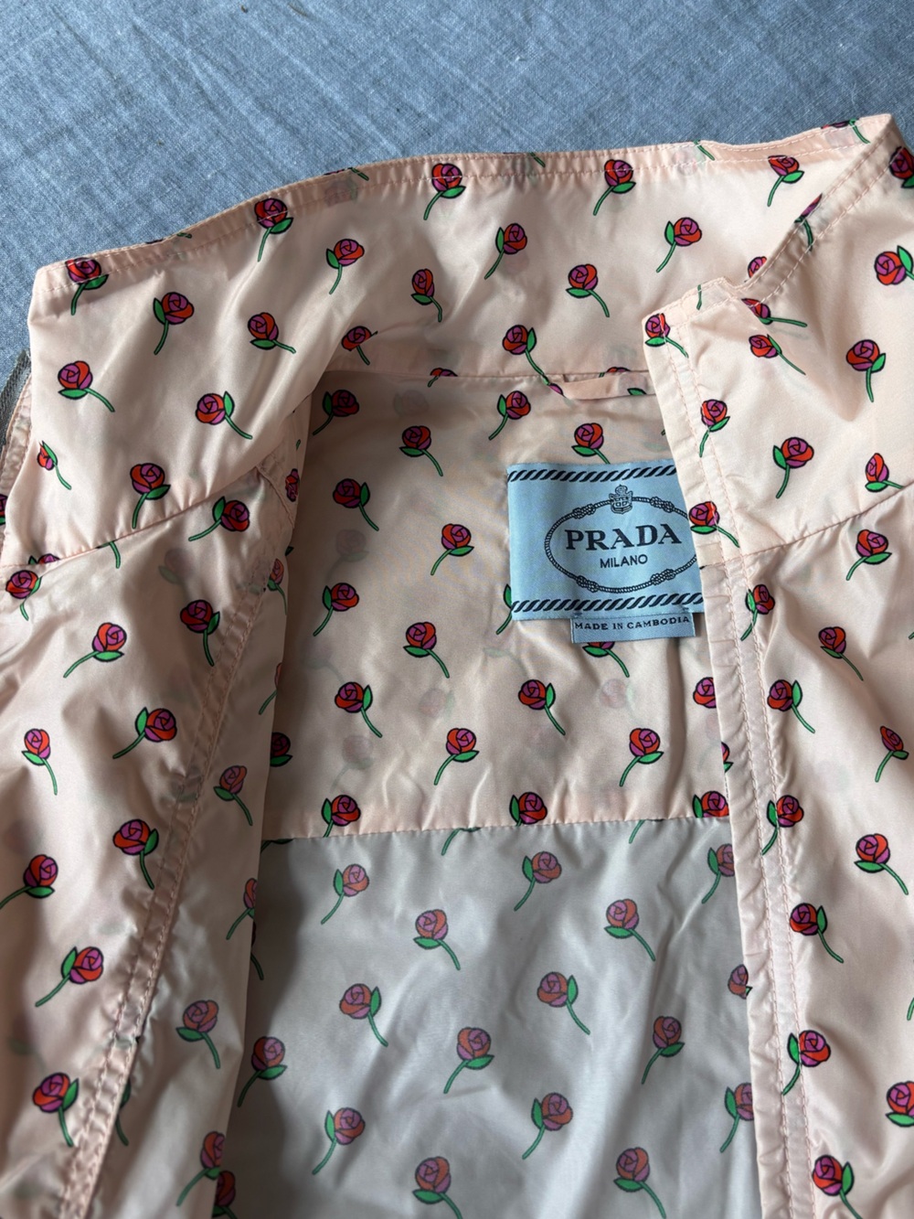 Prada Pink Floral Shell Jacket - Picture 4 of 7
